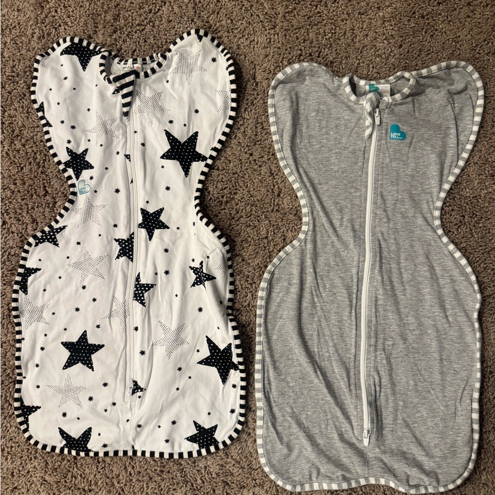 Love to Dream Black and Gray Star Sleep Sacks